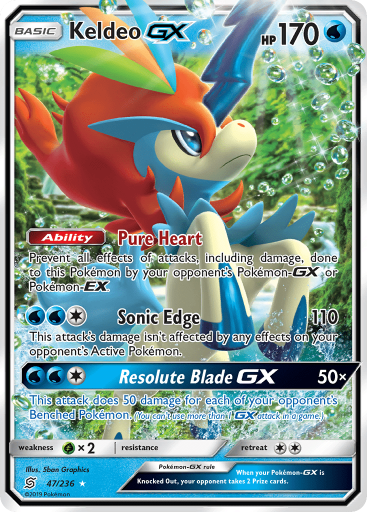 Keldeo GX (47/236) [Sun & Moon: Unified Minds] Pokemon Single Pokémon  | Multizone: Comics And Games
