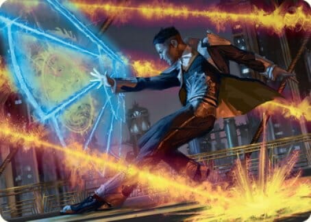 Wingshield Agent Art Card [Streets of New Capenna Art Series] MTG Single Magic: The Gathering  | Multizone: Comics And Games