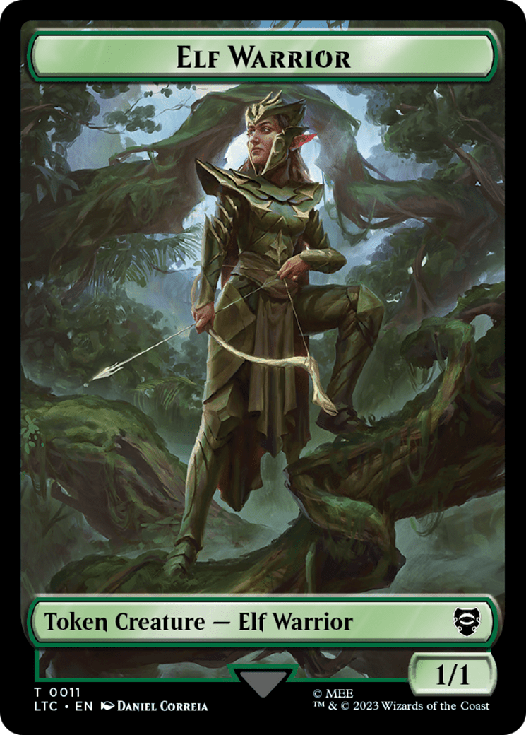 Elf Warrior // Bird Double Sided Token [The Lord of the Rings: Tales of Middle-Earth Commander Tokens] MTG Single Magic: The Gathering  | Multizone: Comics And Games