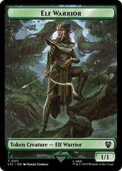 Elf Warrior // Bird Double Sided Token [The Lord of the Rings: Tales of Middle-Earth Commander Tokens] MTG Single Magic: The Gathering  | Multizone: Comics And Games