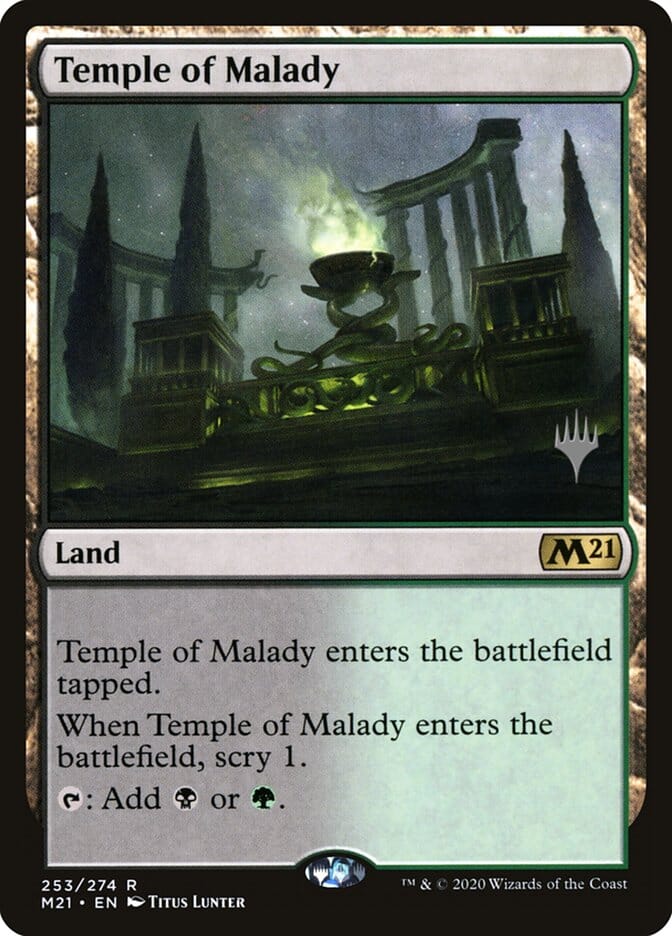 Temple of Malady (Promo Pack) [Core Set 2021 Promos] MTG Single Magic: The Gathering  | Multizone: Comics And Games