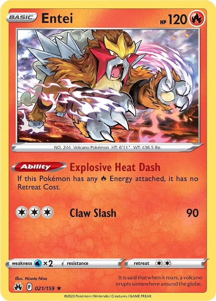 Entei (021/159) [Sword & Shield: Crown Zenith] Pokemon Single Pokémon  | Multizone: Comics And Games