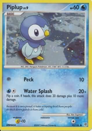 Piplup (93/130) (Cosmos Holo) [Diamond & Pearl: Base Set] Pokemon Single Pokémon  | Multizone: Comics And Games