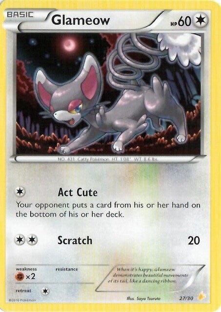Glameow (27/30) [XY: Trainer Kit 3 - Pikachu Libre] Pokemon Single Pokémon  | Multizone: Comics And Games