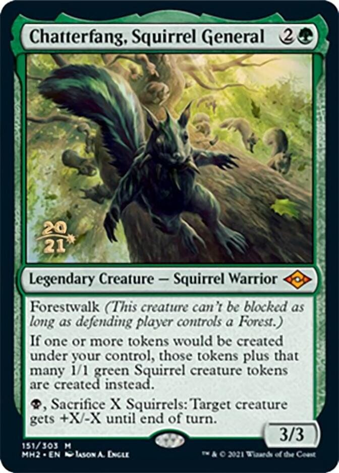 Chatterfang, Squirrel General [Modern Horizons 2 Prerelease Promos] MTG Single Magic: The Gathering  | Multizone: Comics And Games