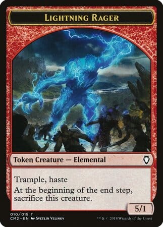 Lightning Rager Token [Commander Anthology Volume II Tokens] MTG Single Magic: The Gathering  | Multizone: Comics And Games