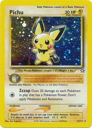 Pichu (12/111) [Neo Genesis Unlimited] Pokemon Single Pokémon  | Multizone: Comics And Games