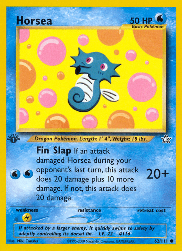 Horsea (62/111) [Neo Genesis 1st Edition] Pokemon Single Pokémon  | Multizone: Comics And Games