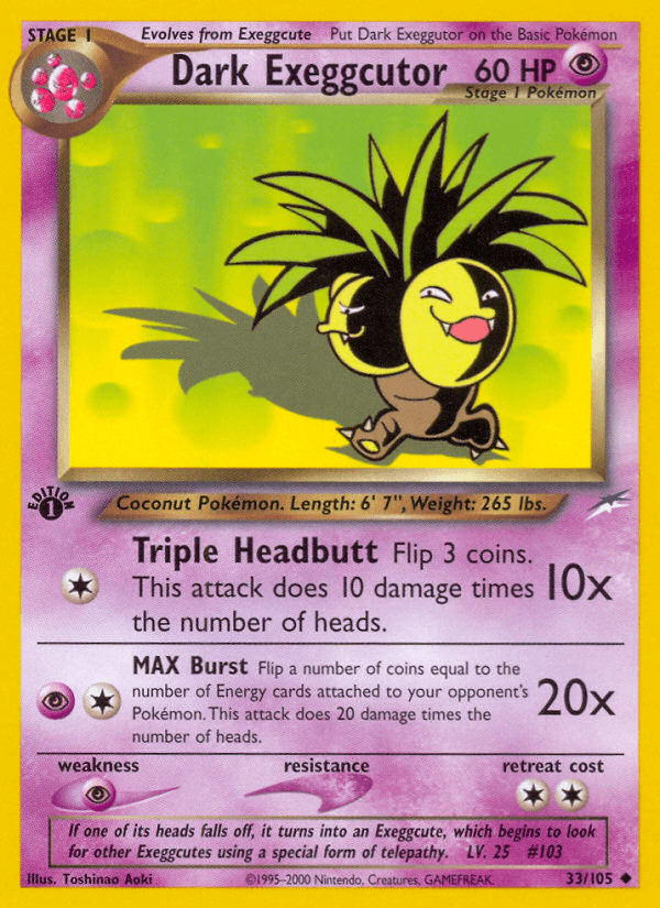 Dark Exeggutor (33/105) [Neo Destiny 1st Edition] Pokemon Single Pokémon  | Multizone: Comics And Games