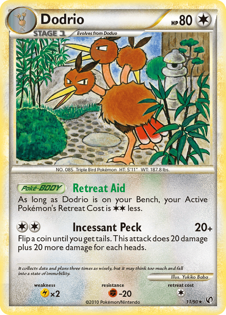 Dodrio (11/90) [HeartGold & SoulSilver: Undaunted] Pokemon Single Pokémon  | Multizone: Comics And Games
