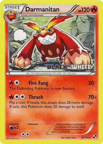 Darmanitan (25/114) (Prerelease Promo) [Black & White: Black Star Promos] Pokemon Single Pokémon  | Multizone: Comics And Games