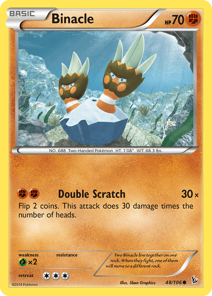 Binacle (48/106) [XY: Flashfire] Pokemon Single Pokémon  | Multizone: Comics And Games