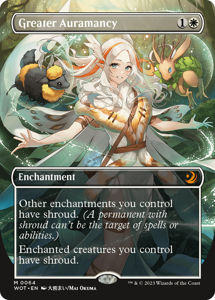 Greater Auramancy (Anime Borderless) [Wilds of Eldraine: Enchanting Tales] MTG Single Magic: The Gathering  | Multizone: Comics And Games