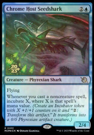 Chrome Host Seedshark [March of the Machine Prerelease Promos] MTG Single Magic: The Gathering  | Multizone: Comics And Games