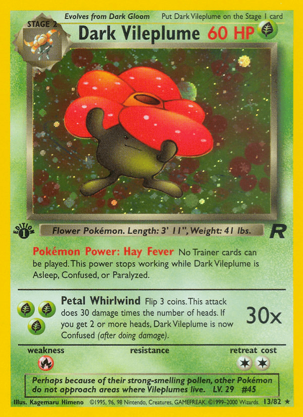 Dark Vileplume (13/82) [Team Rocket 1st Edition] Pokemon Single Pokémon  | Multizone: Comics And Games