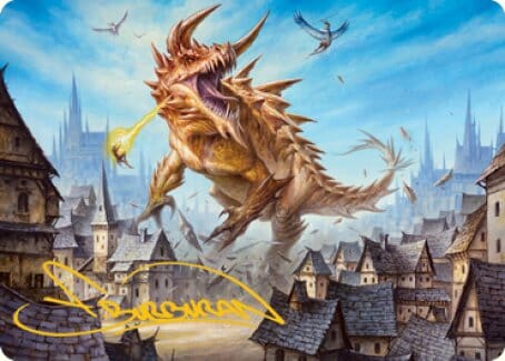 Tarrasque Art Card (Gold-Stamped Signature) [Dungeons & Dragons: Adventures in the Forgotten Realms Art Series] | Multizone: Comics And Games
