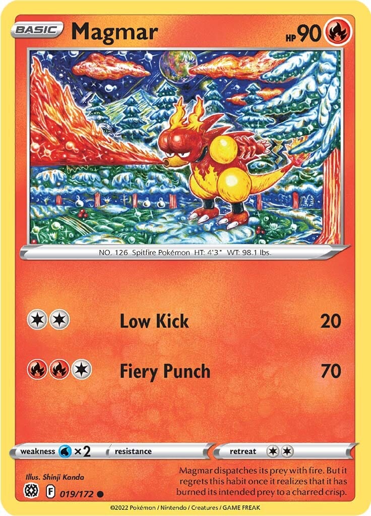 Magmar (019/172) [Sword & Shield: Brilliant Stars] Pokemon Single Pokémon  | Multizone: Comics And Games