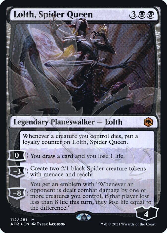 Lolth, Spider Queen (Ampersand Promo) [Dungeons & Dragons: Adventures in the Forgotten Realms Promos] MTG Single Magic: The Gathering  | Multizone: Comics And Games