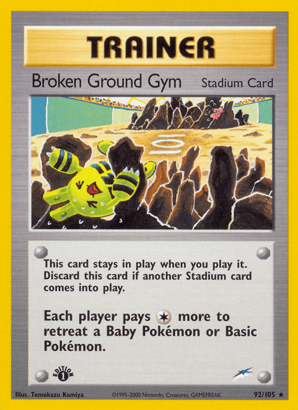 Broken Ground Gym (92/105) [Neo Destiny 1st Edition] Pokemon Single Pokémon  | Multizone: Comics And Games