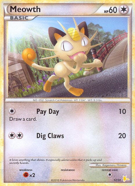 Meowth (12/30) [HeartGold & SoulSilver: Trainer Kit - Raichu] Pokemon Single Pokémon  | Multizone: Comics And Games