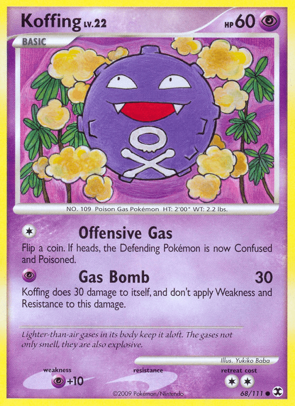 Koffing (68/111) [Platinum: Rising Rivals] Pokemon Single Pokémon  | Multizone: Comics And Games