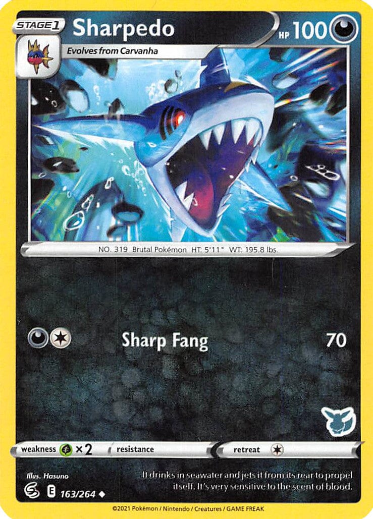 Sharpedo (163/264) (Eevee Deck) [Battle Academy 2022] Pokemon Single Pokémon  | Multizone: Comics And Games