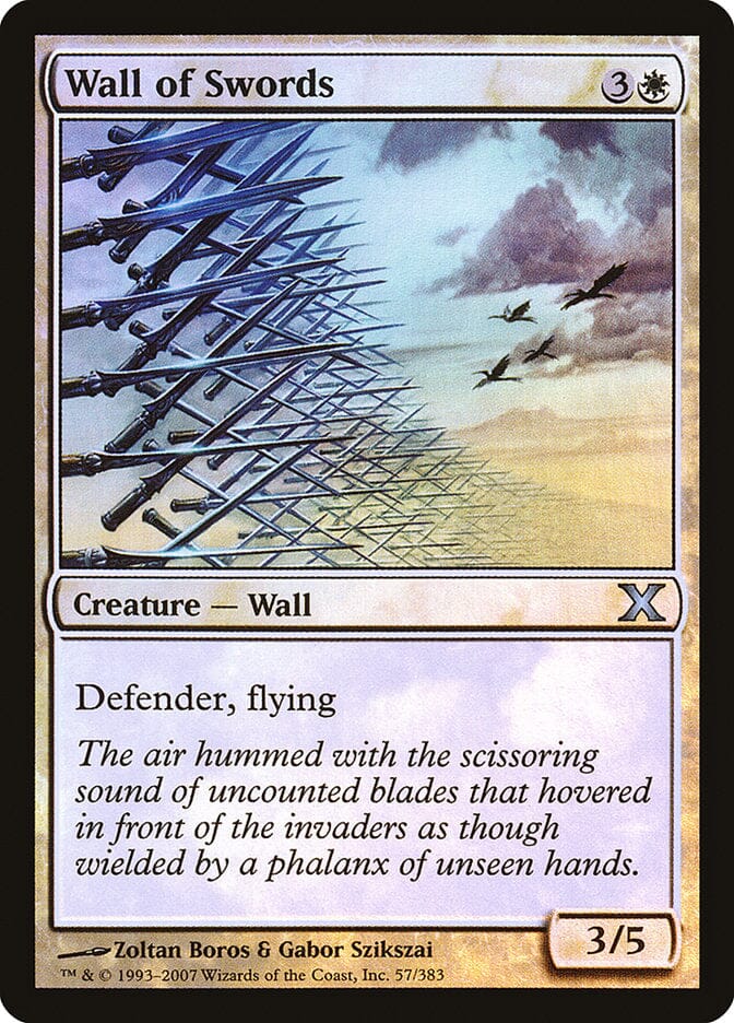 Wall of Swords (Premium Foil) [Tenth Edition] MTG Single Magic: The Gathering  | Multizone: Comics And Games