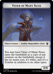 Vizier of Many Faces // Zombie Double-Sided Token [Murders at Karlov Manor Commander Tokens] MTG Single Magic: The Gathering  | Multizone: Comics And Games
