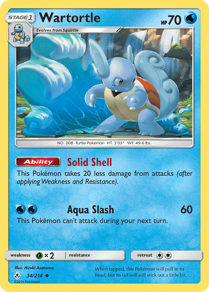 Wartortle (34/214) [Sun & Moon: Unbroken Bonds] Pokemon Single Pokémon  | Multizone: Comics And Games