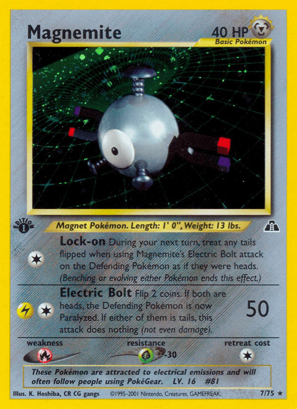 Magnemite (7/75) [Neo Discovery 1st Edition] Pokemon Single Pokémon  | Multizone: Comics And Games