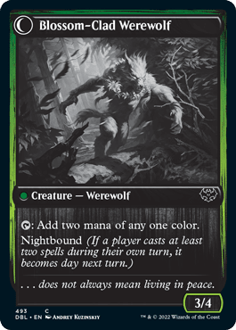 Weaver of Blossoms // Blossom-Clad Werewolf [Innistrad: Double Feature] MTG Single Magic: The Gathering  | Multizone: Comics And Games