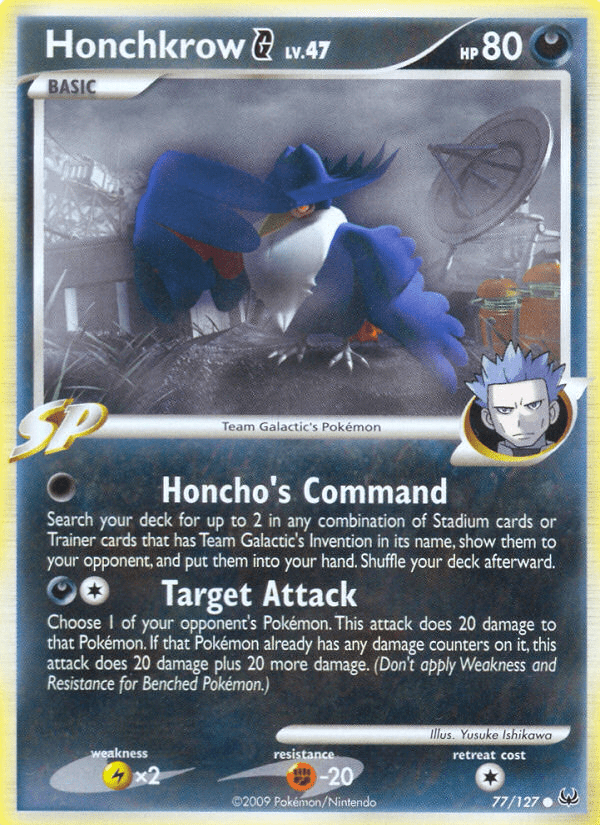 Honchkrow G (77/127) [Platinum: Base Set] Pokemon Single Pokémon  | Multizone: Comics And Games