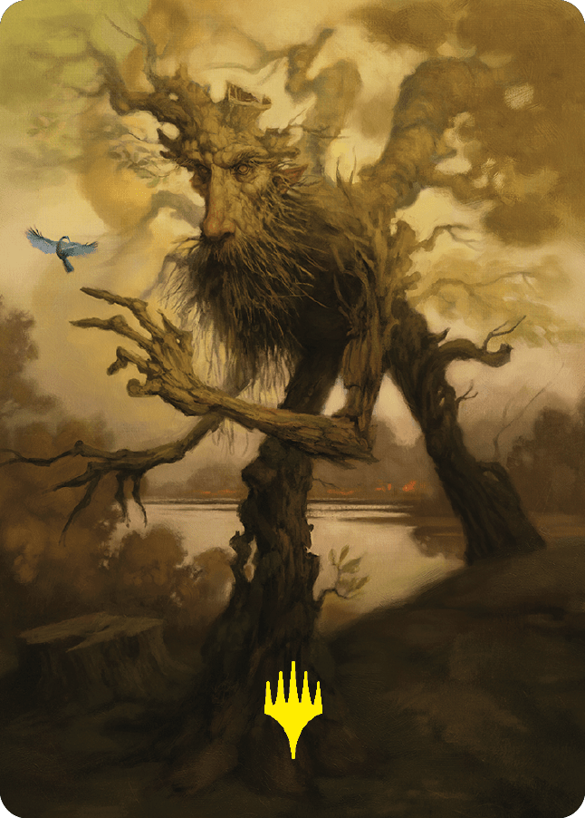 Treefolk Token Art Card (Gold-Stamped Signature) [The Lord of the Rings: Tales of Middle-earth Art Series] MTG Single Magic: The Gathering  | Multizone: Comics And Games