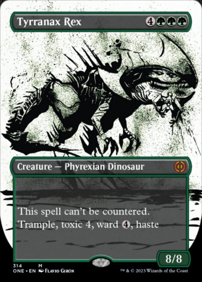 Tyrranax Rex (Borderless Ichor) [Phyrexia: All Will Be One] MTG Single Magic: The Gathering  | Multizone: Comics And Games