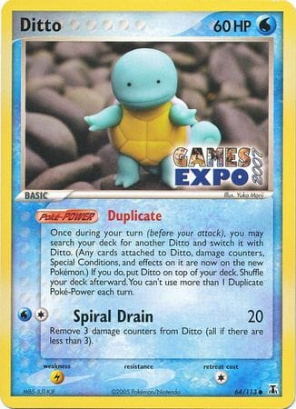 Ditto (64/113) (Games Expo Exclusive) [EX: Delta Species] Pokemon Single Pokémon  | Multizone: Comics And Games
