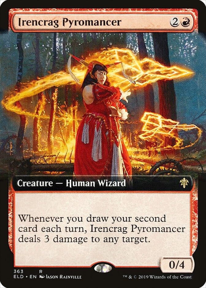 Irencrag Pyromancer (Extended Art) [Throne of Eldraine] MTG Single Magic: The Gathering  | Multizone: Comics And Games