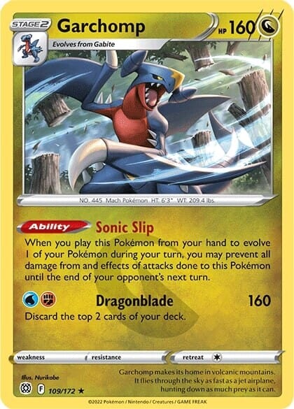Garchomp (109/172) [Sword & Shield: Brilliant Stars] Pokemon Single Pokémon  | Multizone: Comics And Games