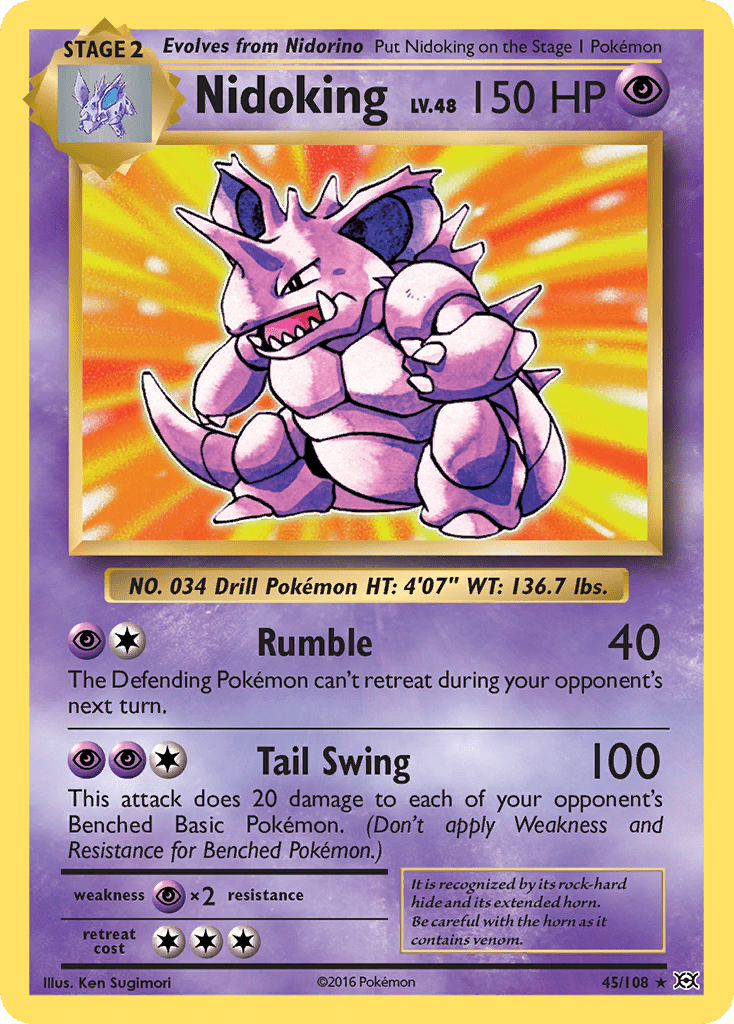 Nidoking (45/108) [XY: Evolutions] Pokemon Single Pokémon  | Multizone: Comics And Games