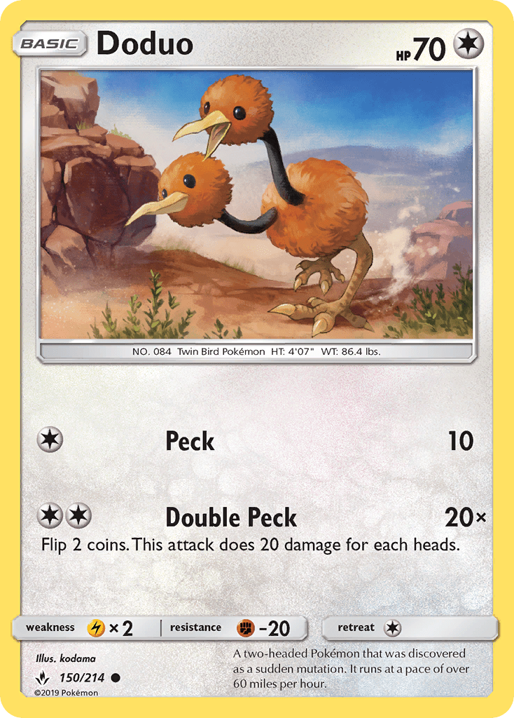 Doduo (150/214) [Sun & Moon: Unbroken Bonds] Pokemon Single Pokémon  | Multizone: Comics And Games
