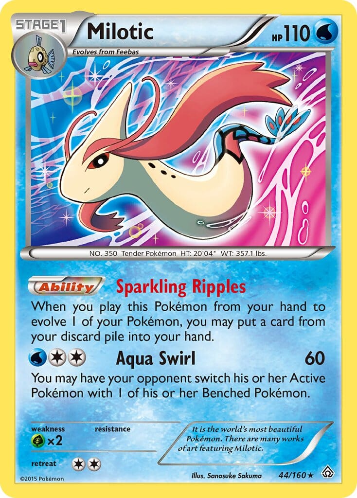 Milotic (44/160) (Theme Deck Exclusive) [XY: Primal Clash] Pokemon Single Pokémon  | Multizone: Comics And Games