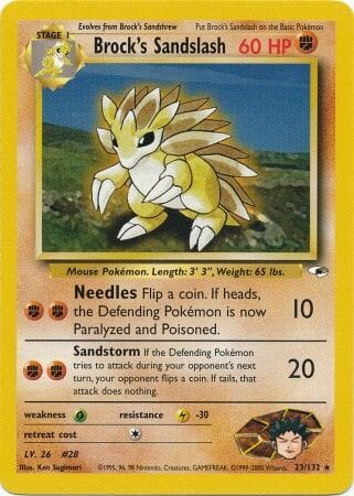 Brock's Sandslash (23/132) [Gym Heroes Unlimited] Pokemon Single Pokémon  | Multizone: Comics And Games