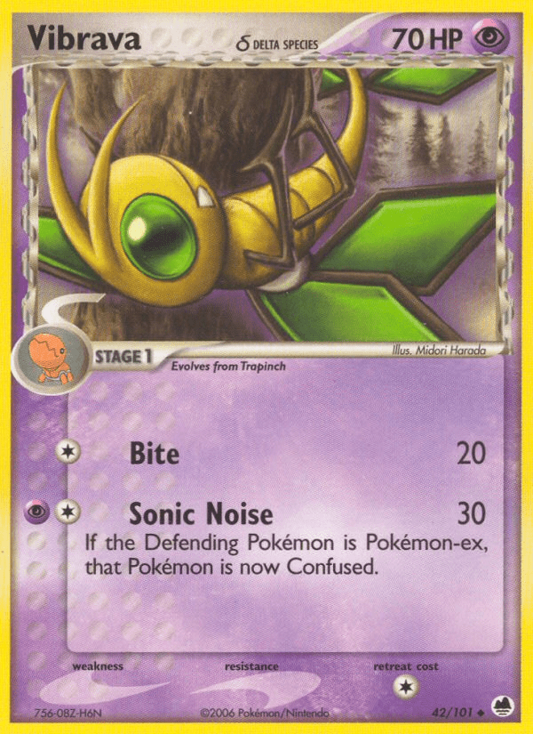 Vibrava (42/101) (Delta Species) [EX: Dragon Frontiers] Pokemon Single Pokémon  | Multizone: Comics And Games