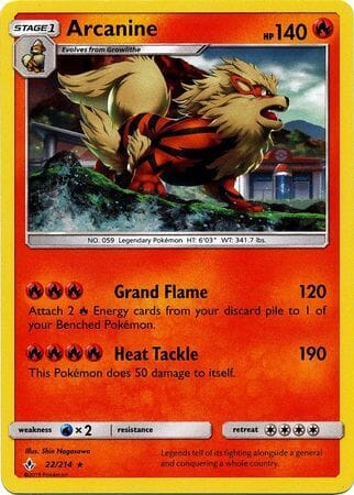 Arcanine (22/214) (Cosmos Holo) [Sun & Moon: Unbroken Bonds] Pokemon Single Pokémon  | Multizone: Comics And Games