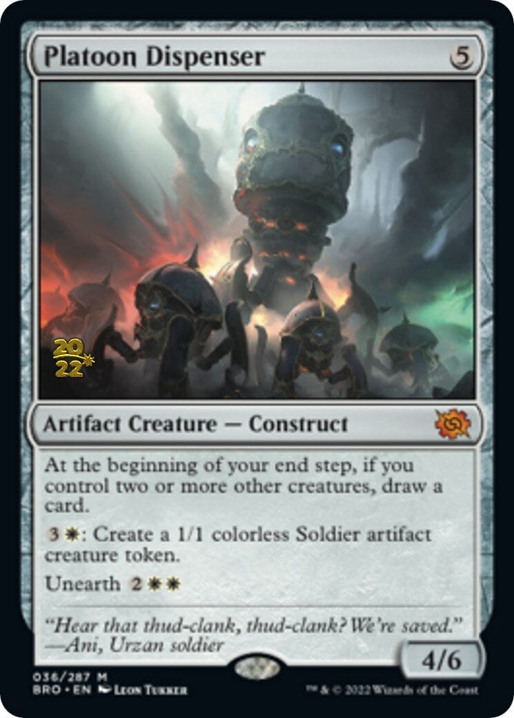 Platoon Dispenser [The Brothers' War: Prerelease Promos] MTG Single Magic: The Gathering  | Multizone: Comics And Games