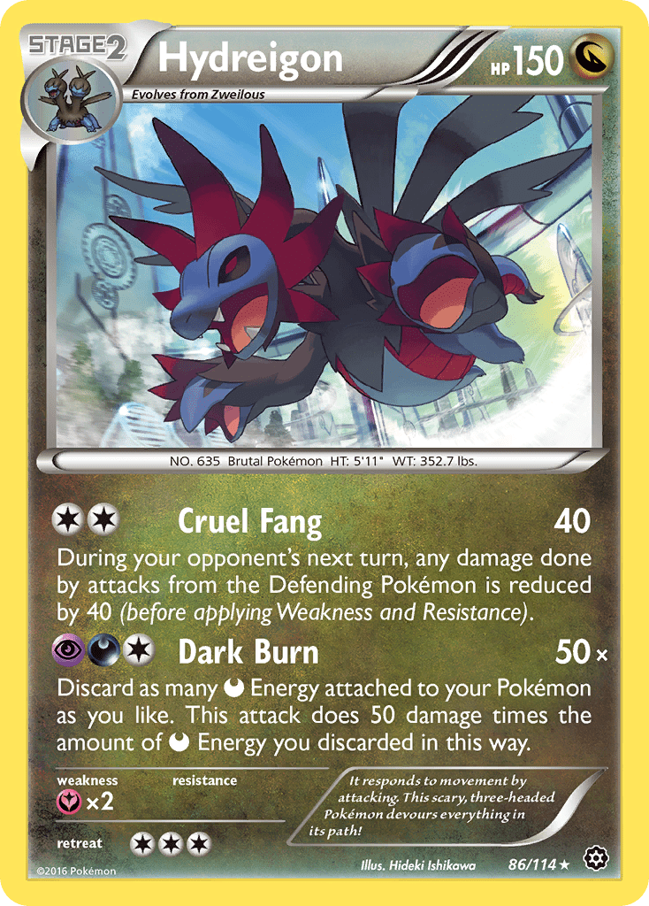 Hydreigon (86/114) [XY: Steam Siege] Pokemon Single Pokémon  | Multizone: Comics And Games