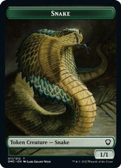 Human // Snake Double-sided Token [Dominaria United Commander Tokens] MTG Single Magic: The Gathering  | Multizone: Comics And Games