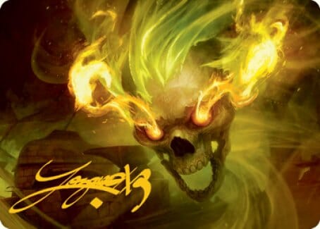 Flameskull Art Card (Gold-Stamped Signature) [Dungeons & Dragons: Adventures in the Forgotten Realms Art Series] MTG Single Magic: The Gathering  | Multizone: Comics And Games