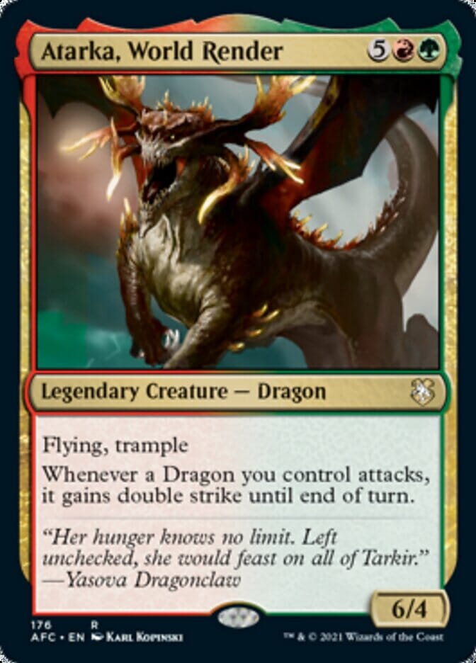 Atarka, World Render [Dungeons & Dragons: Adventures in the Forgotten Realms Commander] MTG Single Magic: The Gathering  | Multizone: Comics And Games