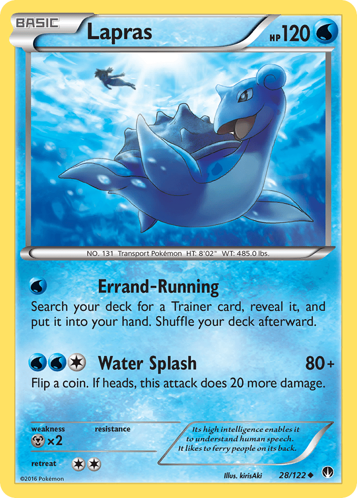 Lapras (28/122) [XY: BREAKpoint] Pokemon Single Pokémon  | Multizone: Comics And Games