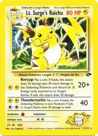 Lt. Surge's Raichu (11/132) [Gym Challenge Unlimited] Pokemon Single Pokémon  | Multizone: Comics And Games